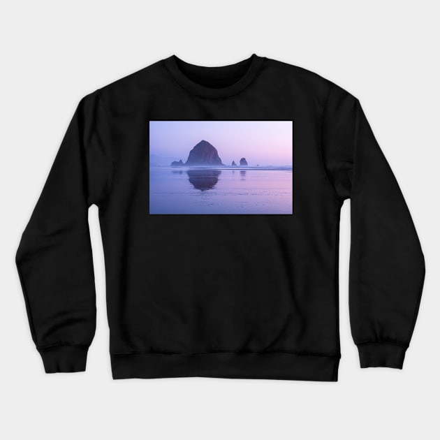 Haystack Rock Crewneck Sweatshirt by jvnimages